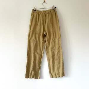 Zara Kids 13-14 Khaki Ramie Cotton Wide Leg Trousers Fits Adult XS Utility